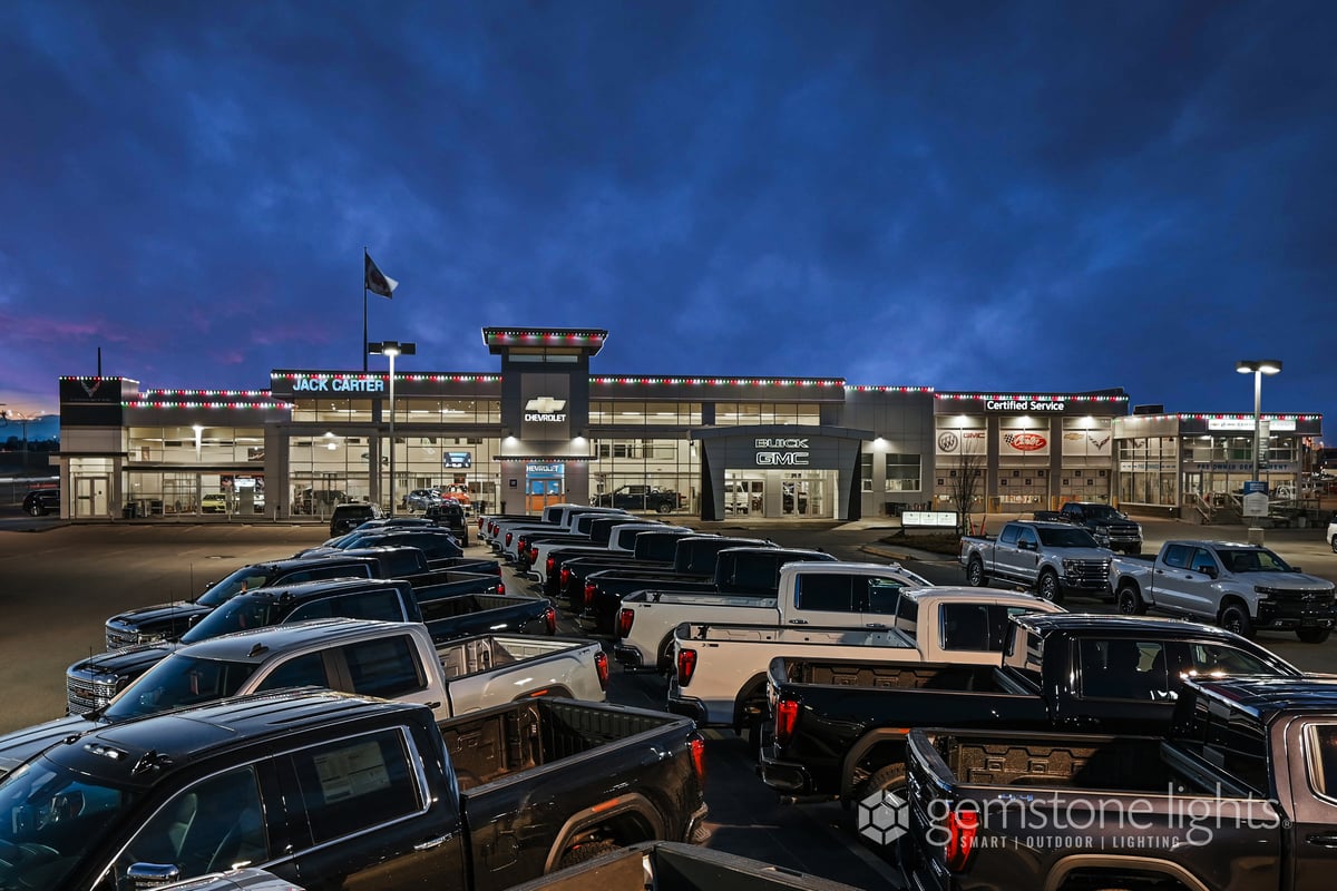 Car dealership permanent lighting